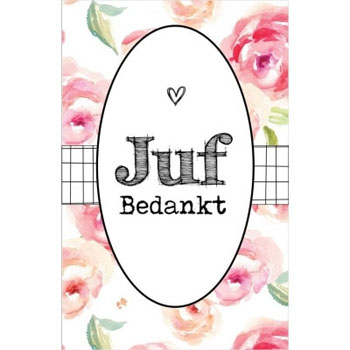 Kleine kaartjes juf bedankt