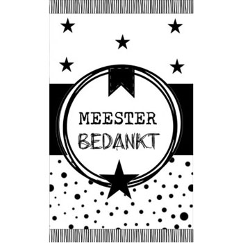 Kleine kaartjes meester bedankt