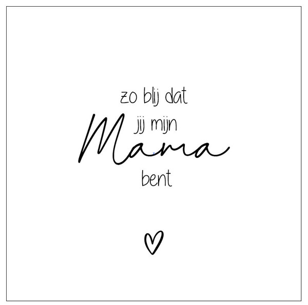 Forex tegeltje blij met mama wit