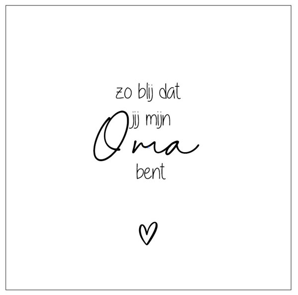 Forex tegeltje blij met oma wit