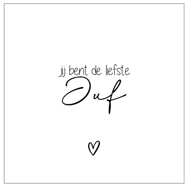 Forex tegeltje jij bent de liefste juf wit