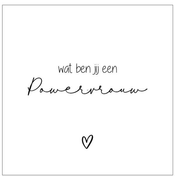 Forex tegeltje een powervrouw wit