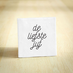 Tegeltje de liefste juf en de leukste meester keramiek