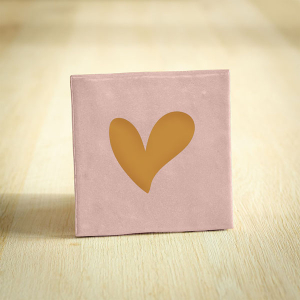 Tegeltje hartje blauw, roze en lichtroze keramiek