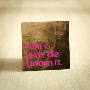 Tegeltje home is where the boom is keramiek