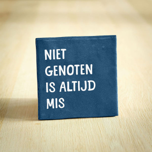 Tegeltje niet genoten is altijd mis keramiek