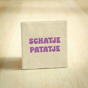 Tegeltje schatje patatje keramiek