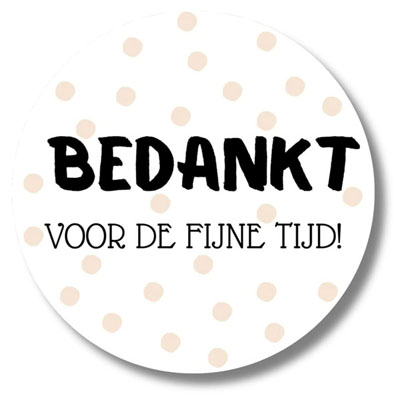 Bedankt voor de fijne tijd
