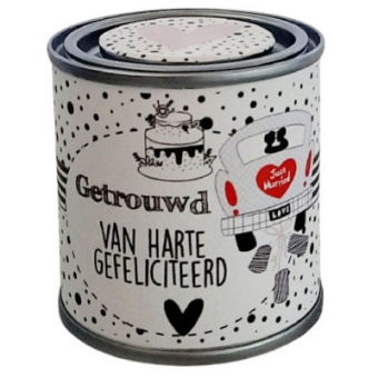 Blikje getrouwd