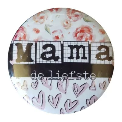 Spiegeltje mama met zwarte tekst