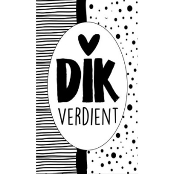 Kaartje dik verdient