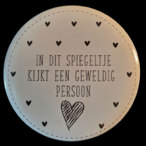Spiegeltje hartjes een geweldig persoon