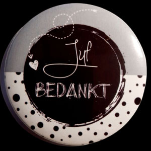 Spiegeltje juf bedankt zwart