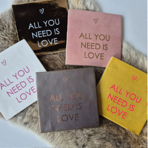 Tegeltje all you need in meerdere kleuren