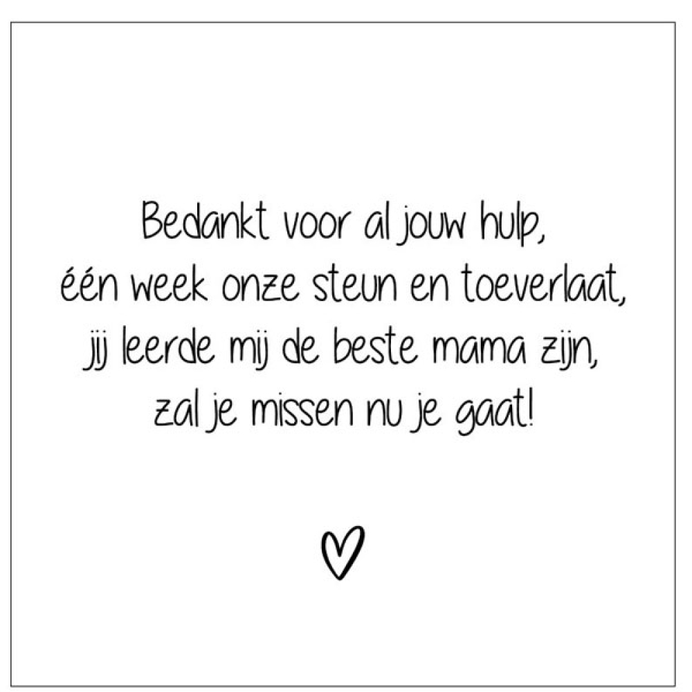 Forex tegeltje bedankt voor al je hulp