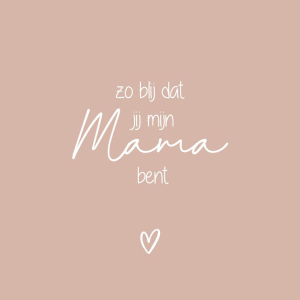 Forex tegeltje blij met mama roze en wit