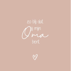 Forex tegeltje blij met oma roze en wit