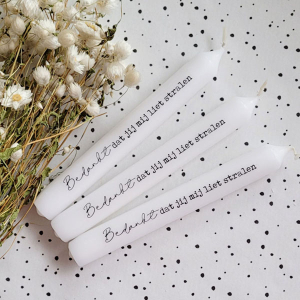 Tekstkaars bedankt dat jij mij liet stralen