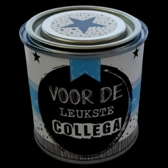 Feestelijk blikje voor de leukste collega