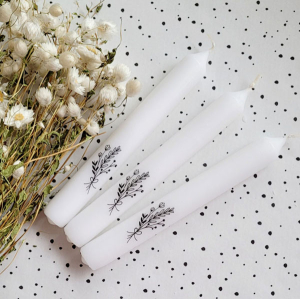 Tekstkaars droogbloemen