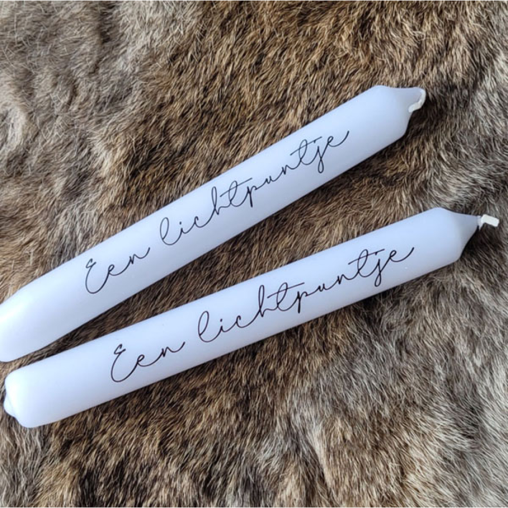 Tekstkaars een lichtpuntje