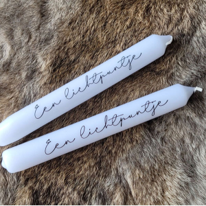 Tekstkaars een lichtpuntje