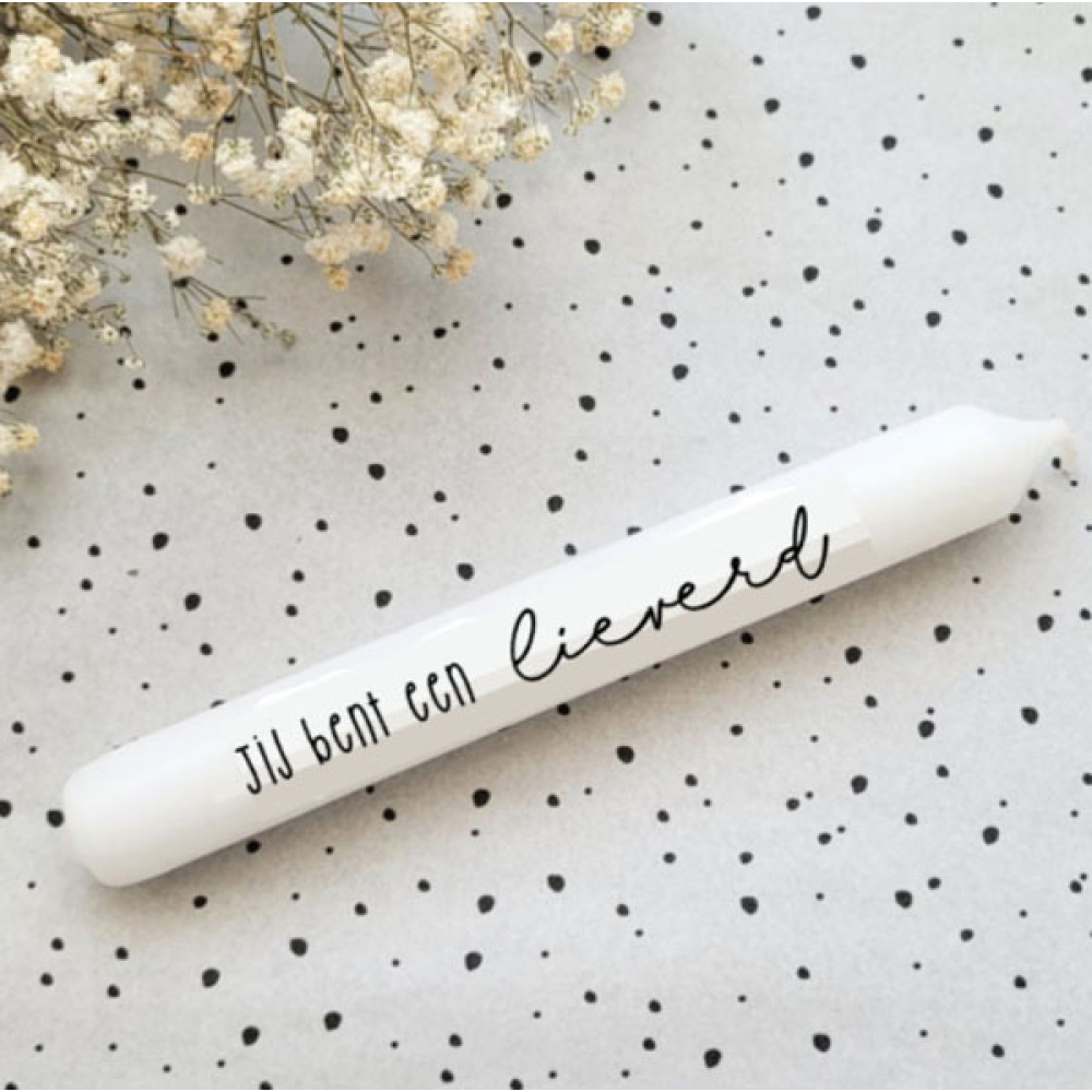 Tekstkaars jij bent een lieverd