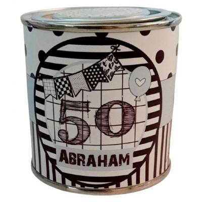 Feestelijk blikje abraham Feestelijk blikje abraham