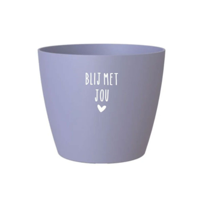 Bloempotje blij met jou lila Bloempotje blij met jou lila