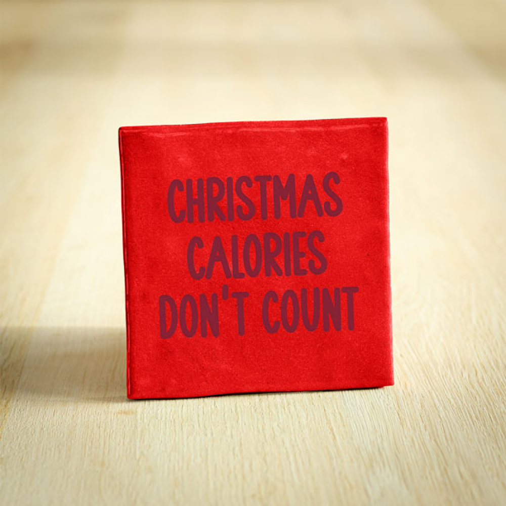 Tegeltje christmas calories don't count keramiek