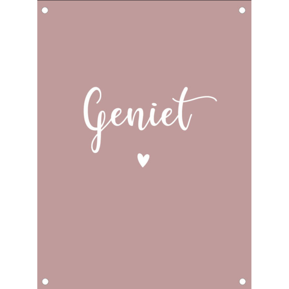 Tuinposter geniet roze