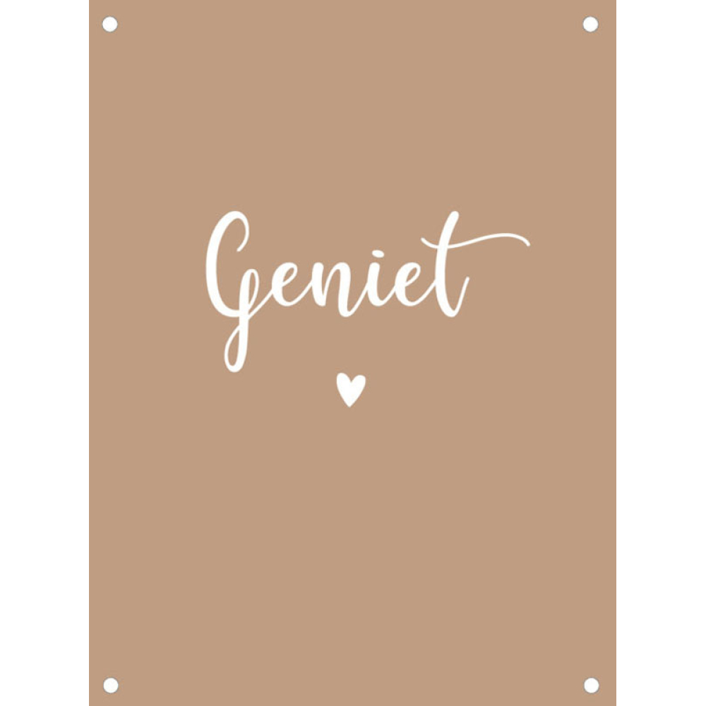 Tuinposter geniet taupé bruin