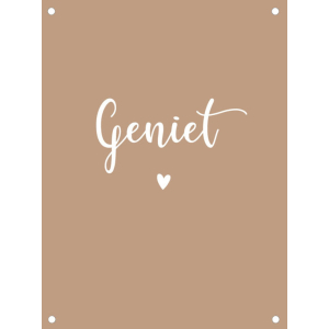 Tuinposter geniet taupé bruin