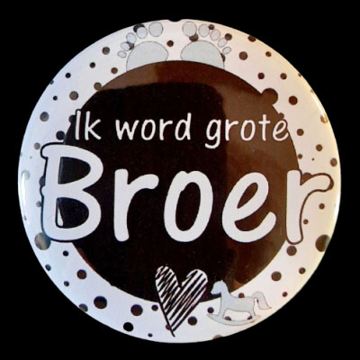 Button ik word grote broer en zus zwart Button ik word grote broer en zus zwart
