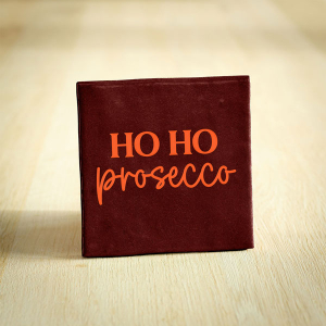 Tegeltje ho ho prosecco keramiek