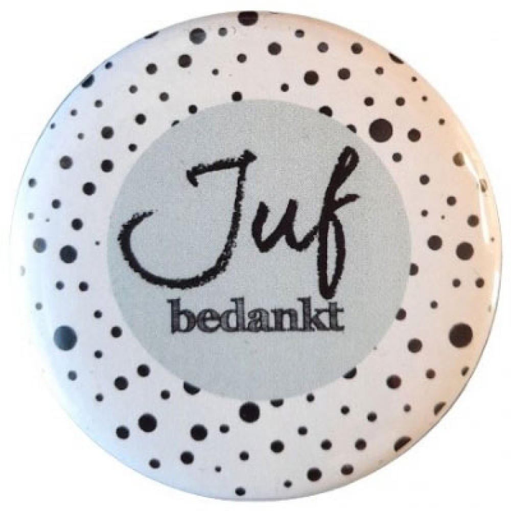 Spiegeltje bedankt juf mint, roze en zwart