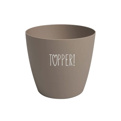 Bloempotje topper taupé Bloempotje topper taupé