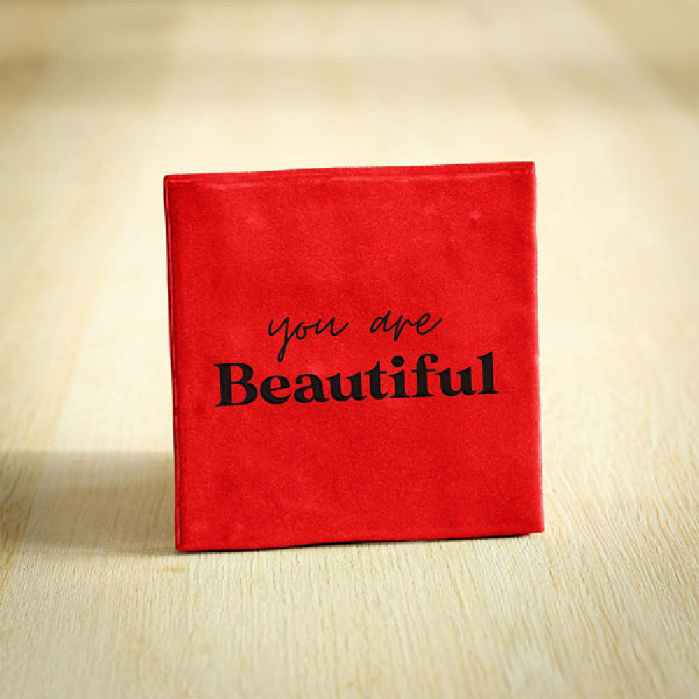 Tegeltje you are beautiful rood en roze keramiek