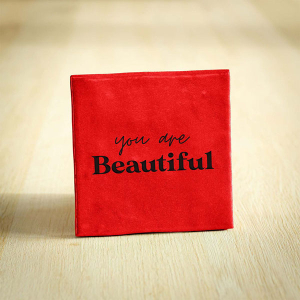 Tegeltje you are beautiful rood en roze keramiek