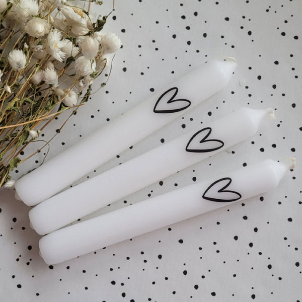 Tekstkaars hartje open