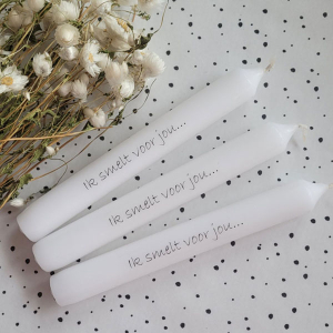 Tekstkaars ik smelt voor jou