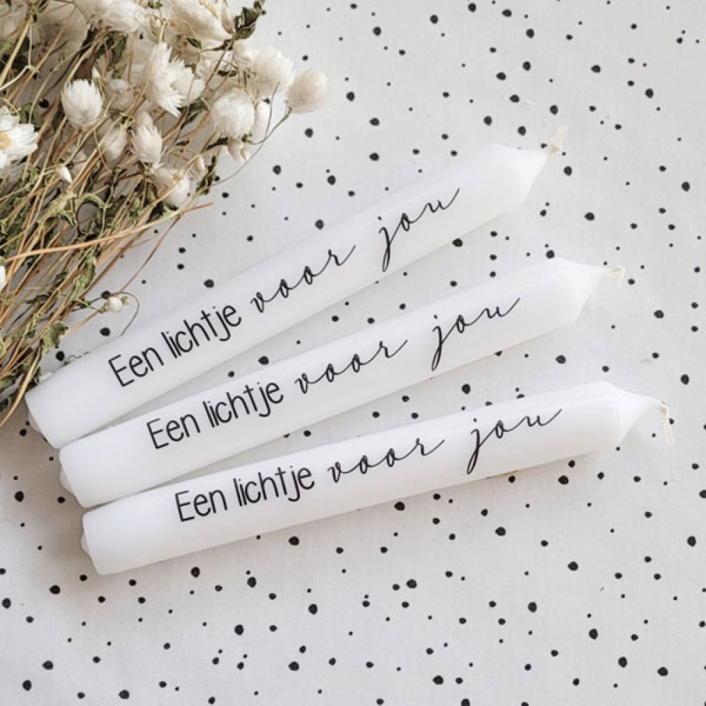 Tekstkaars een lichtje voor jou