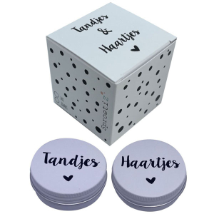 Tanden en haarlokdoosje