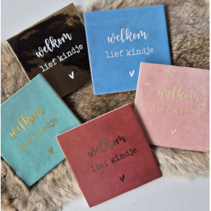 Tegeltje welkom lief kindje in meerdere kleuren