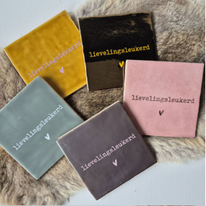 Tegeltje lievelingsleukerd in meerdere kleuren