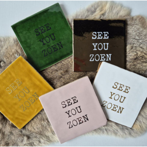 Tegeltje see you zoen in meerdere kleuren
