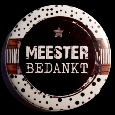 Meester bedankt zwart