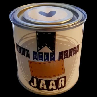 Feestelijk blikje hiep hiep hoera ..............jaar