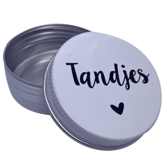 Tandendoosje wit en zwart