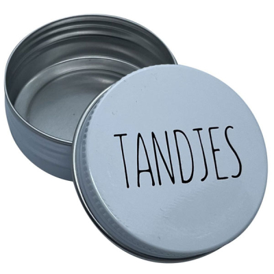 Tandendoosje strak wit en zwart
